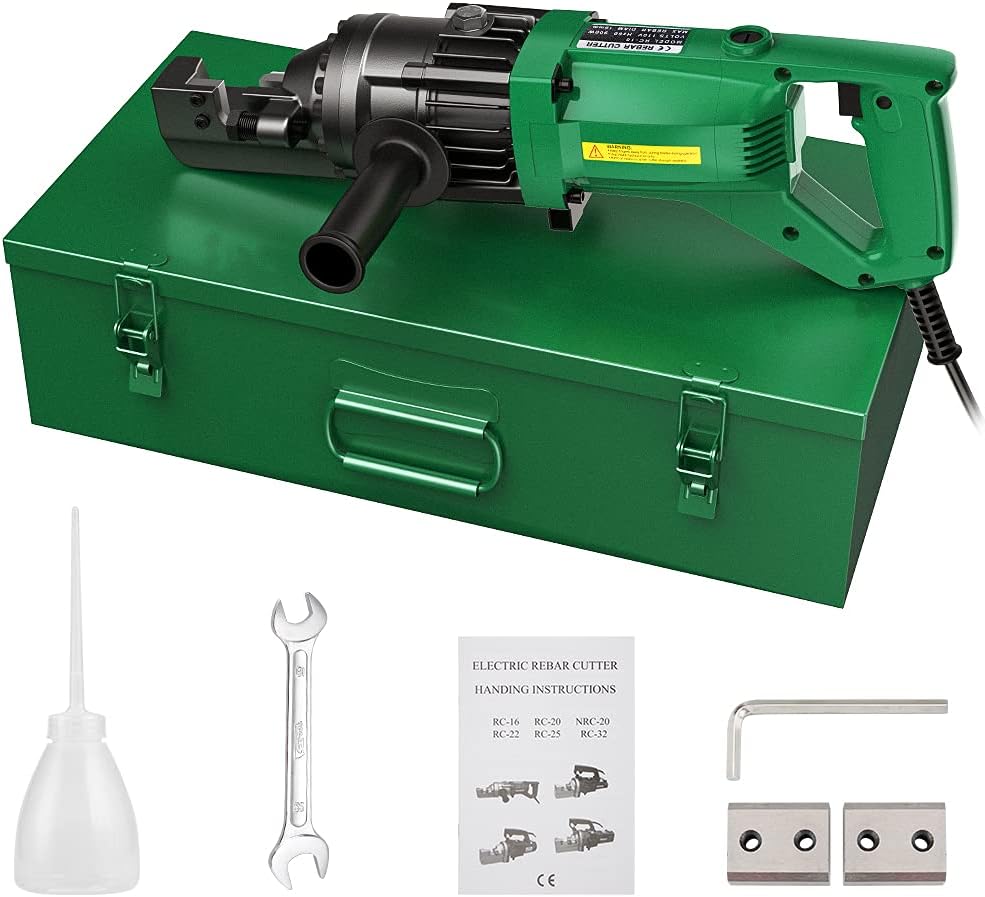 Anbull 900W Electric Hydraulic Rebar Cutter, Cutting up to 5/8 Inch 4-16mm #5 Rebar, with Replaceable Jaw Blades, Cutting Speed 2.5-3.0S (900W RC-16)