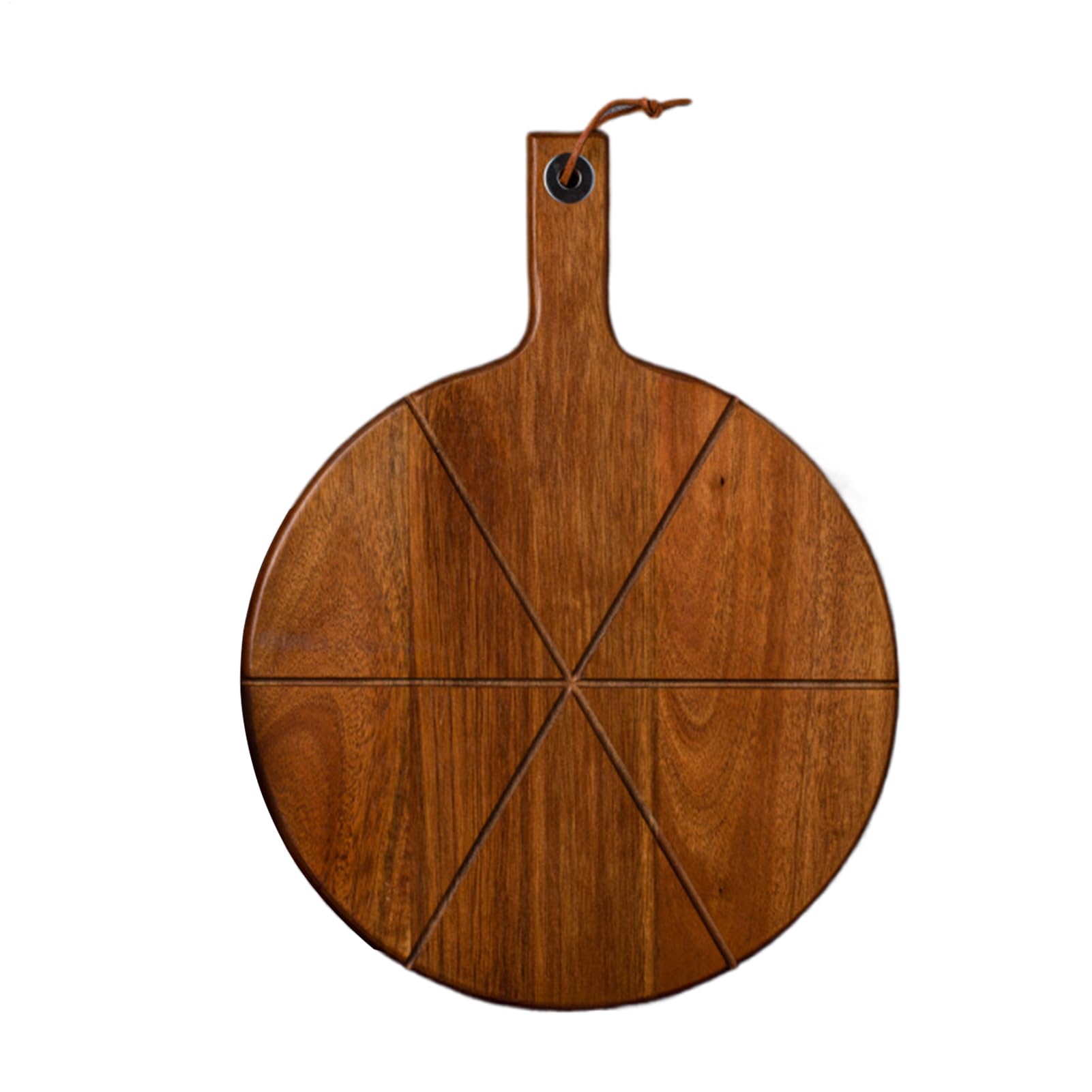 Genérico Tabla Para Servir Pizza | Con 6 Ranuras Y Mango,Tabla De Cortar Y Pala Para Pizza De Madera,Para Hornear En Casa Carne Queso Pan Fruta Comida Accesorios De Horno