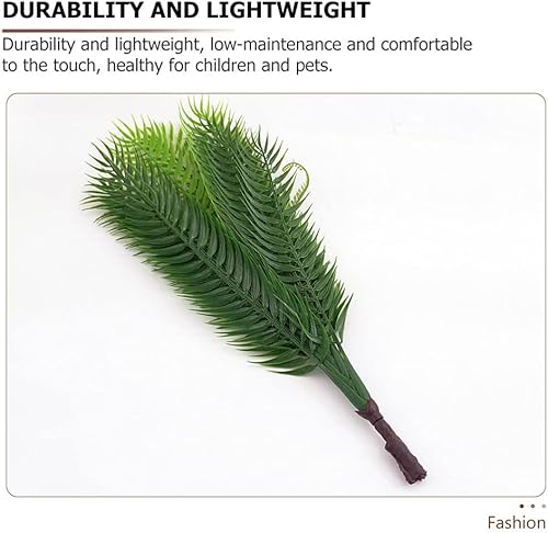 Miniatura 3 de Happyyami Decoración para el hogar, oficina, hojas artificiales, tallos de ramas de plantas verdes, vegetación artificial de granja, crisalidocarpo