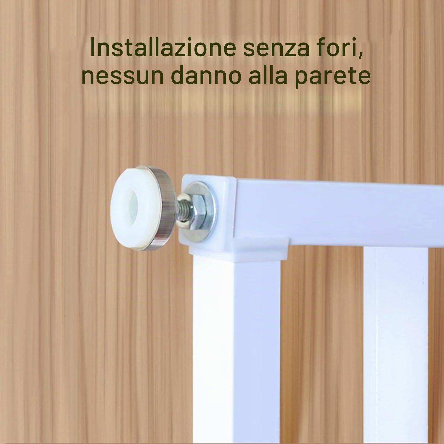 Griglia di sicurezza per finestra (60 x 100 cm, bianco) | Cancelletto di sicurezza in metallo, ringhiera per balcone a pressione per animali domestici, anticaduta