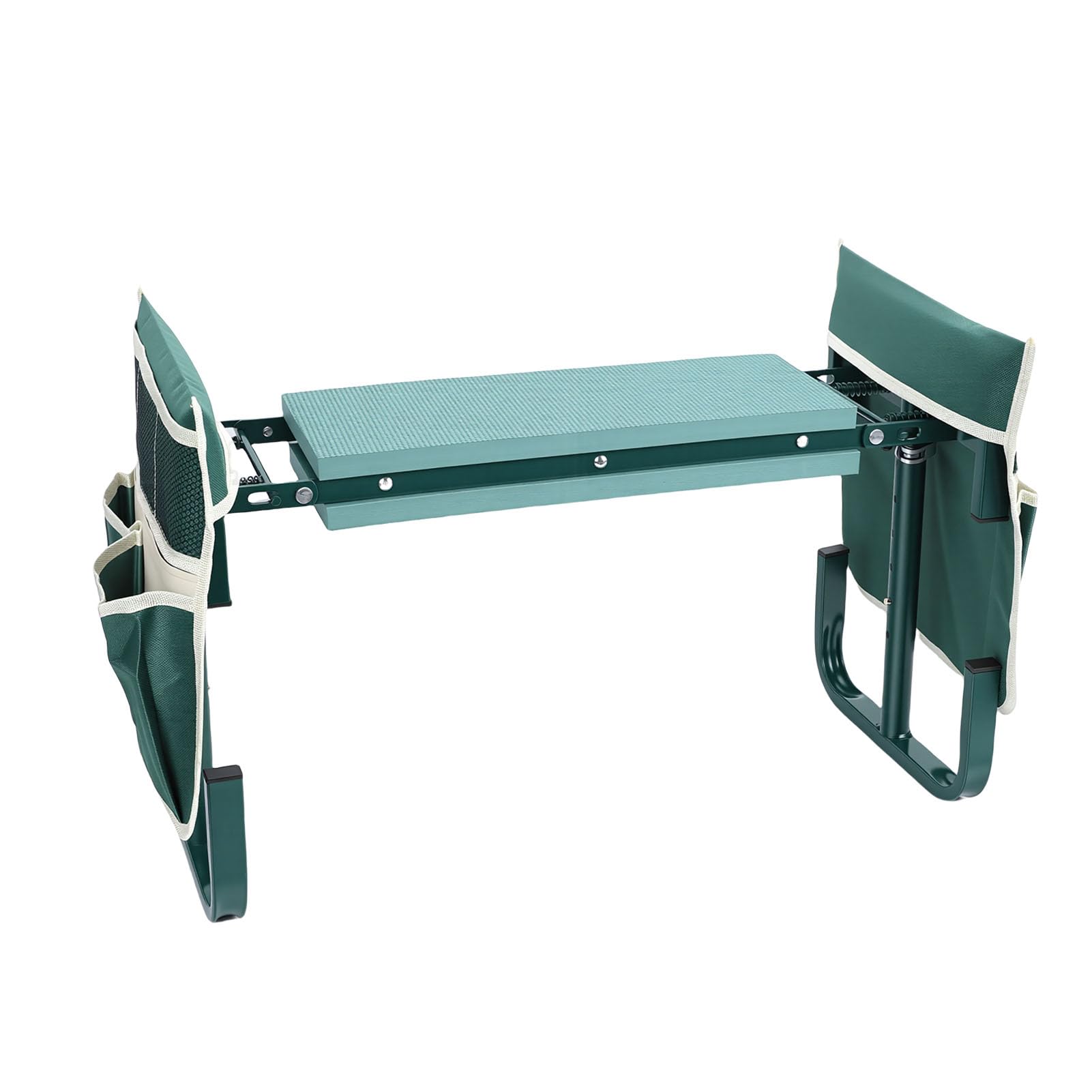 HEEPDD Rodilla y Asiento de Jardín, Acero Al Carbono, Taburete Plegable Ajustable para Jardineros, Personas Mayores, Suministros de Jardinería para Acampar (Green)