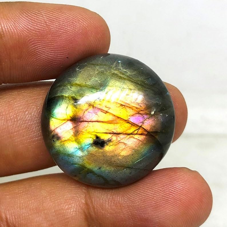 Labradorite cabochon bricolage fabrication bijoux collier DIY - 2