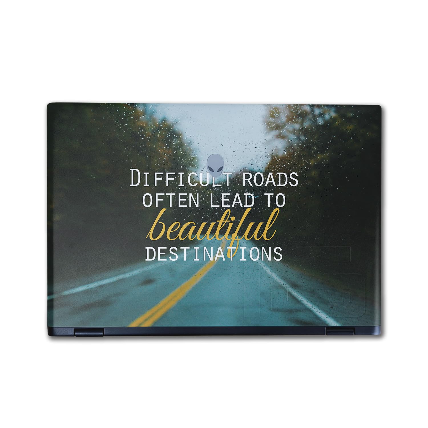 Laptop Skin Compatible with Alienware M16 R2 (2024) - Difficult Roads - Premium 3M Vinyl Protective Wrap Decal Cover - Easy to Apply | Crafted in The USA by MightySkins