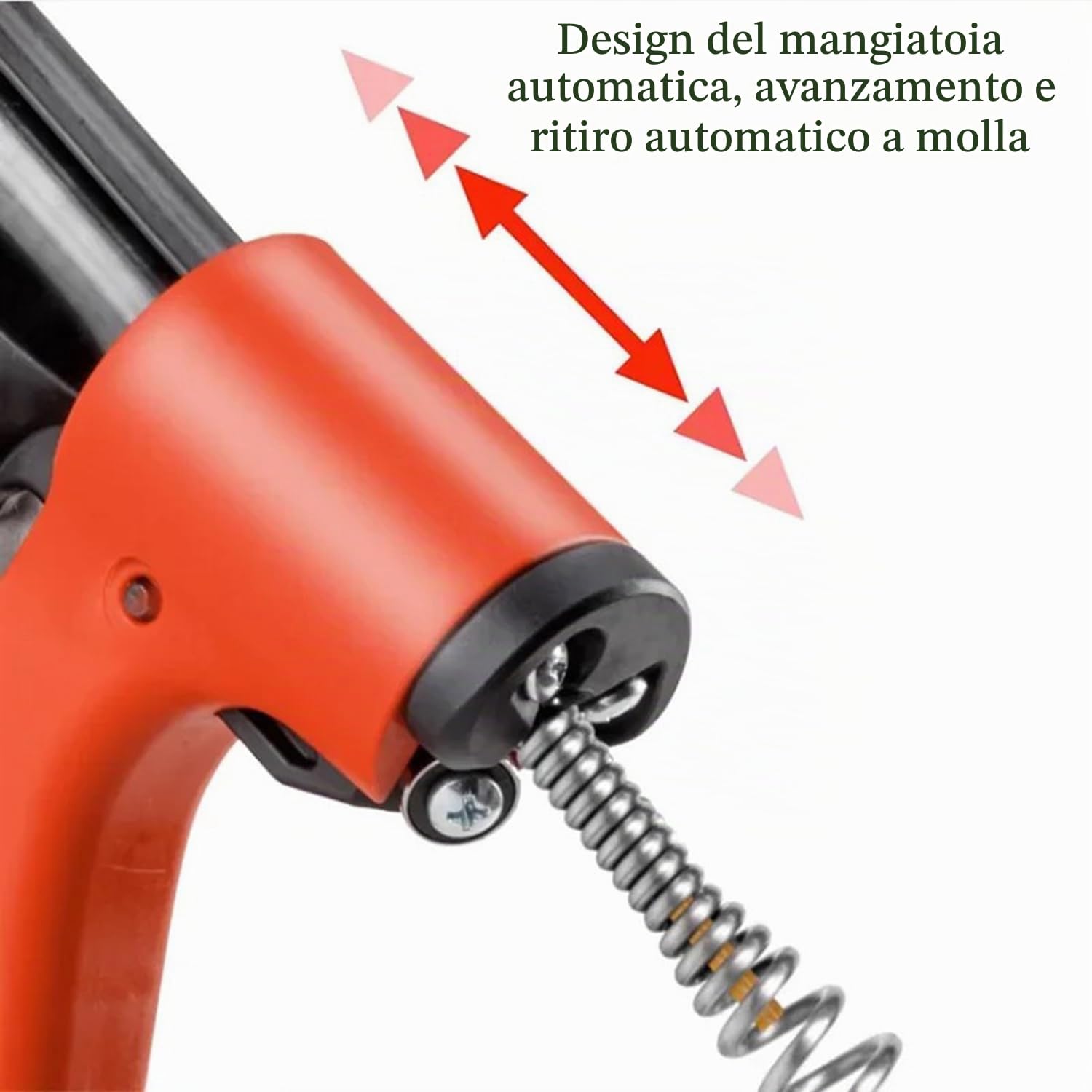 Sonda Sturatubi Per Pulizia [15m],Molla Sturatubi Professionale Per Lavandini e Scarichi,Per Cucina,Bagno,Wc,Stabile Spirale Per Tubi,Progettato Per Gli Appassionati Del Fai Da Te,Arancione