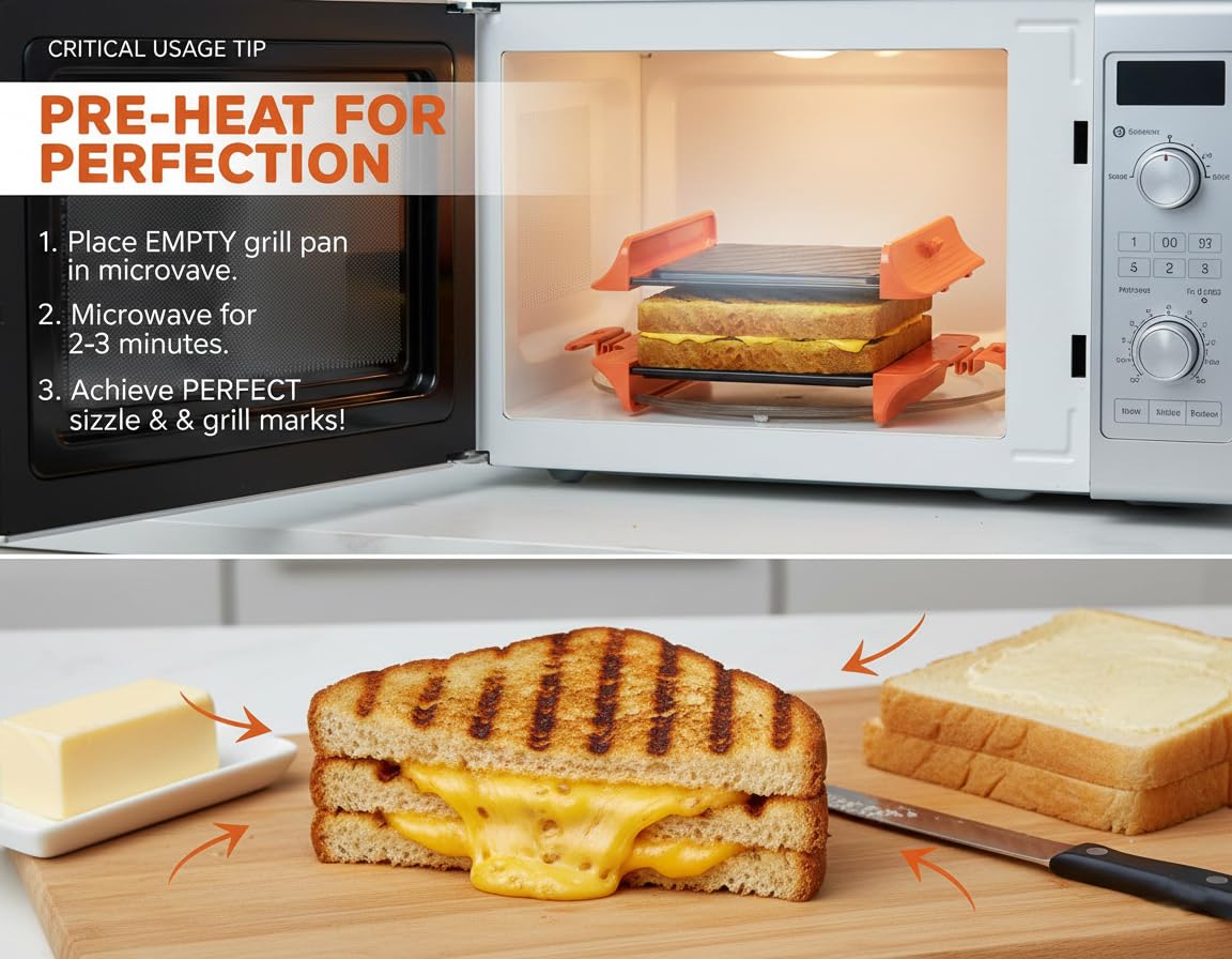 MACONEE Microwave Sandwich Maker - Fast & Easy! -2