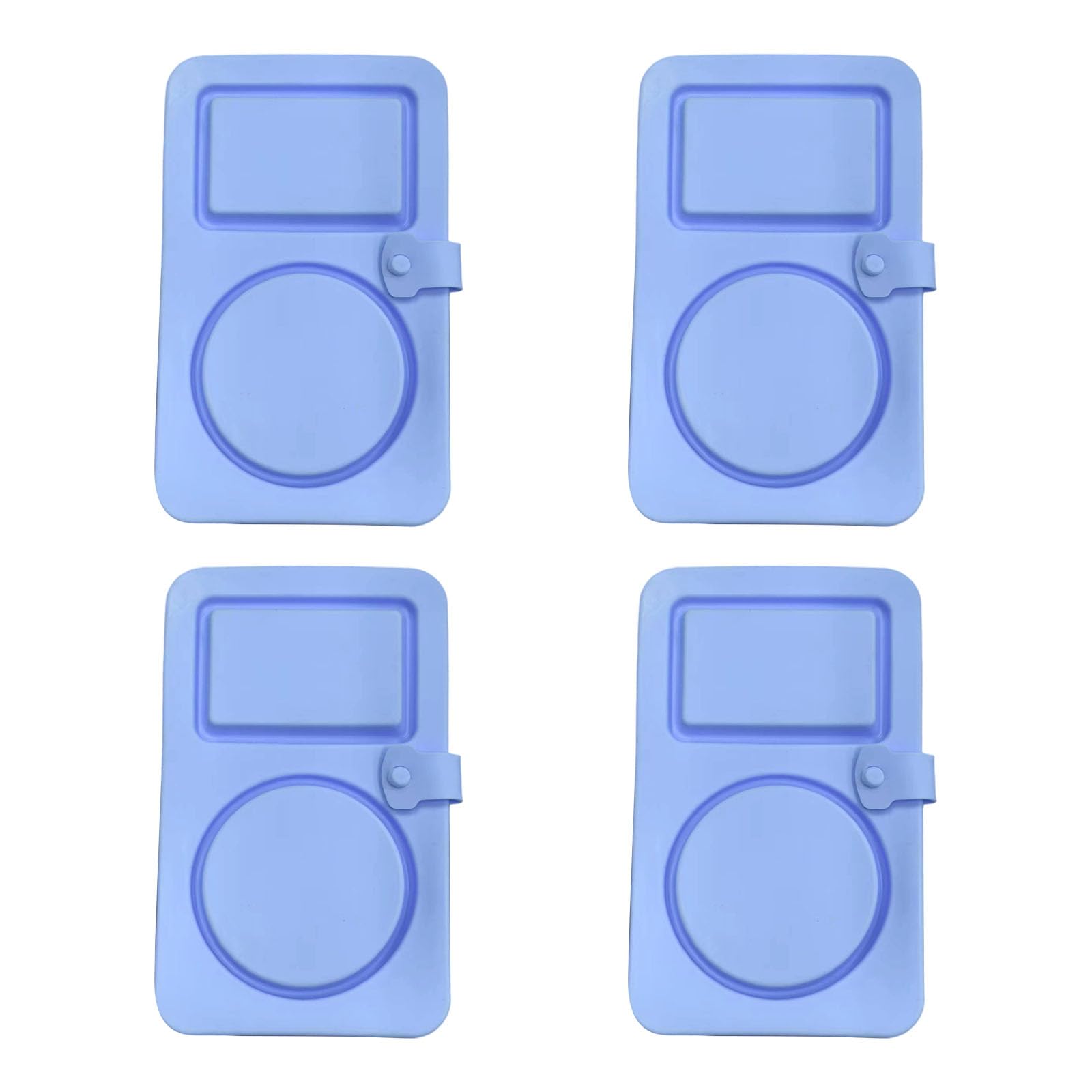 Tsophreniq Duals Chamber Foldable Snacks Box Leakproof Silicone Design Easy Cleaning Condiment Container with 2 Compartments Foldable Silicone Condiment Container