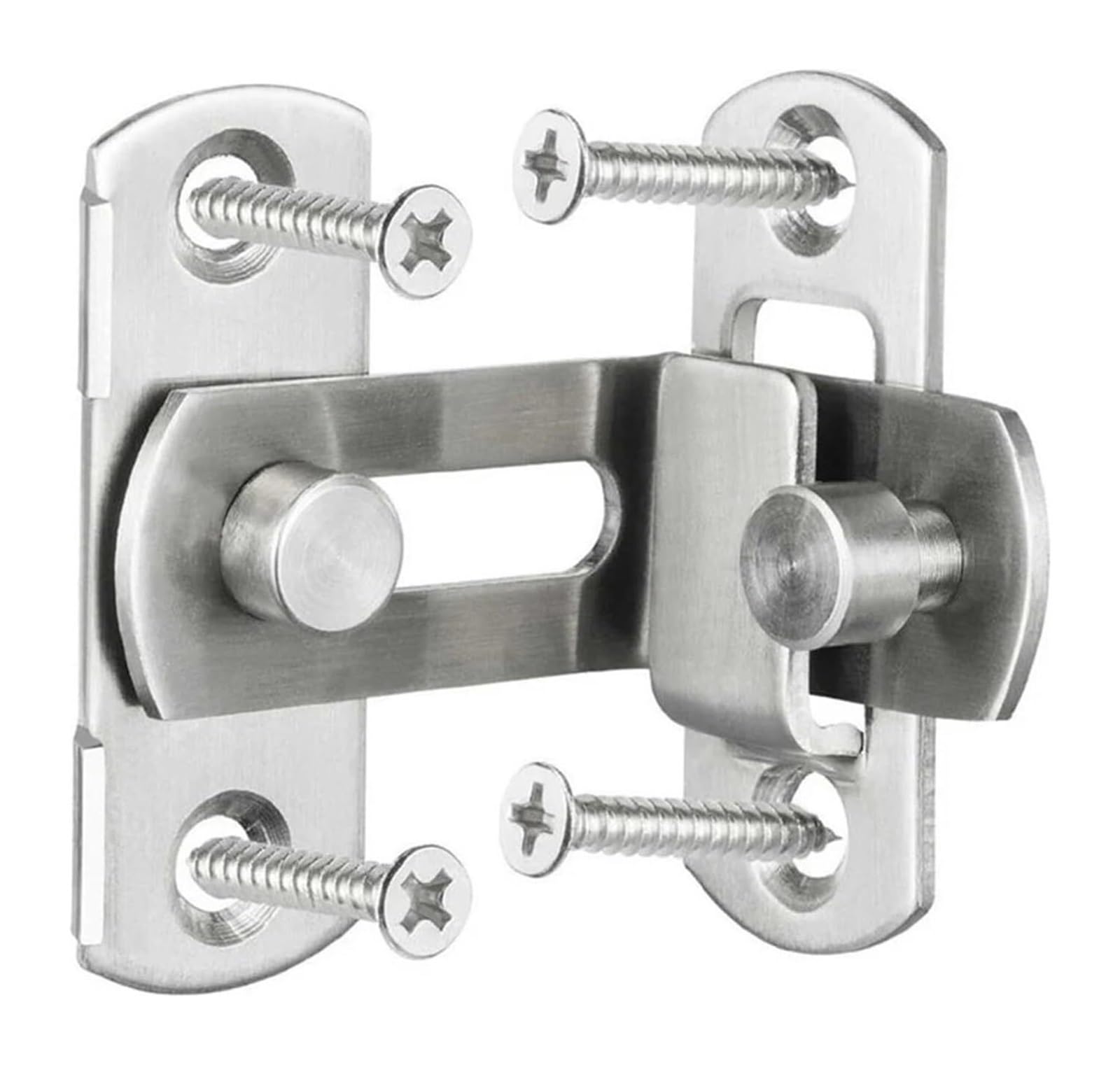 Door Lock Bolt, Barn Bolt Slide Gate Latch 90 Degree Stainless Steel 3 inch Silver