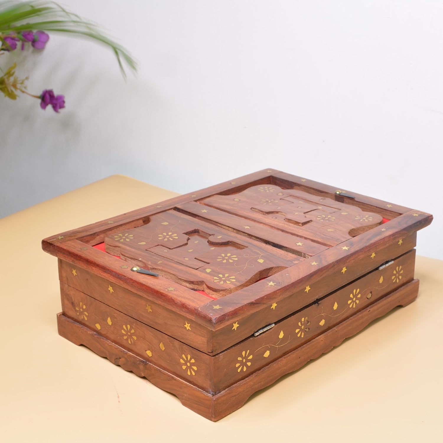 ZOHAN ENTERPRISES Wooden Rehal | Storage | Holder | Holy Book Reader | Book Stand | Holy Book Stand Box for Quran Ramayan Bible Gita Guru Granth Sahib | Religious | Foldable Box-image-32