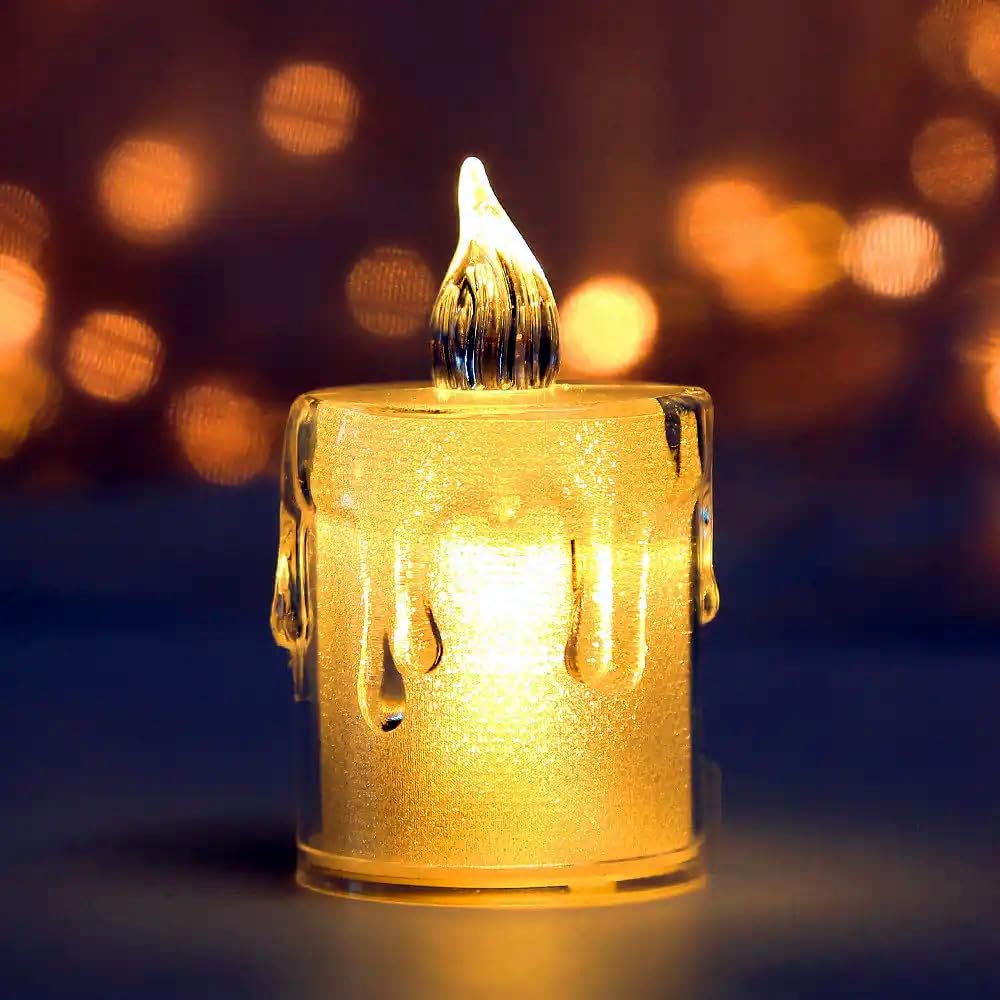 ND ENTERPRISE LED Battery-Operated Flameless Candle Light, Sizes (5-8 cm Height), Warm White Glow, Romantic Decor Medium Size 12pcs-image-14