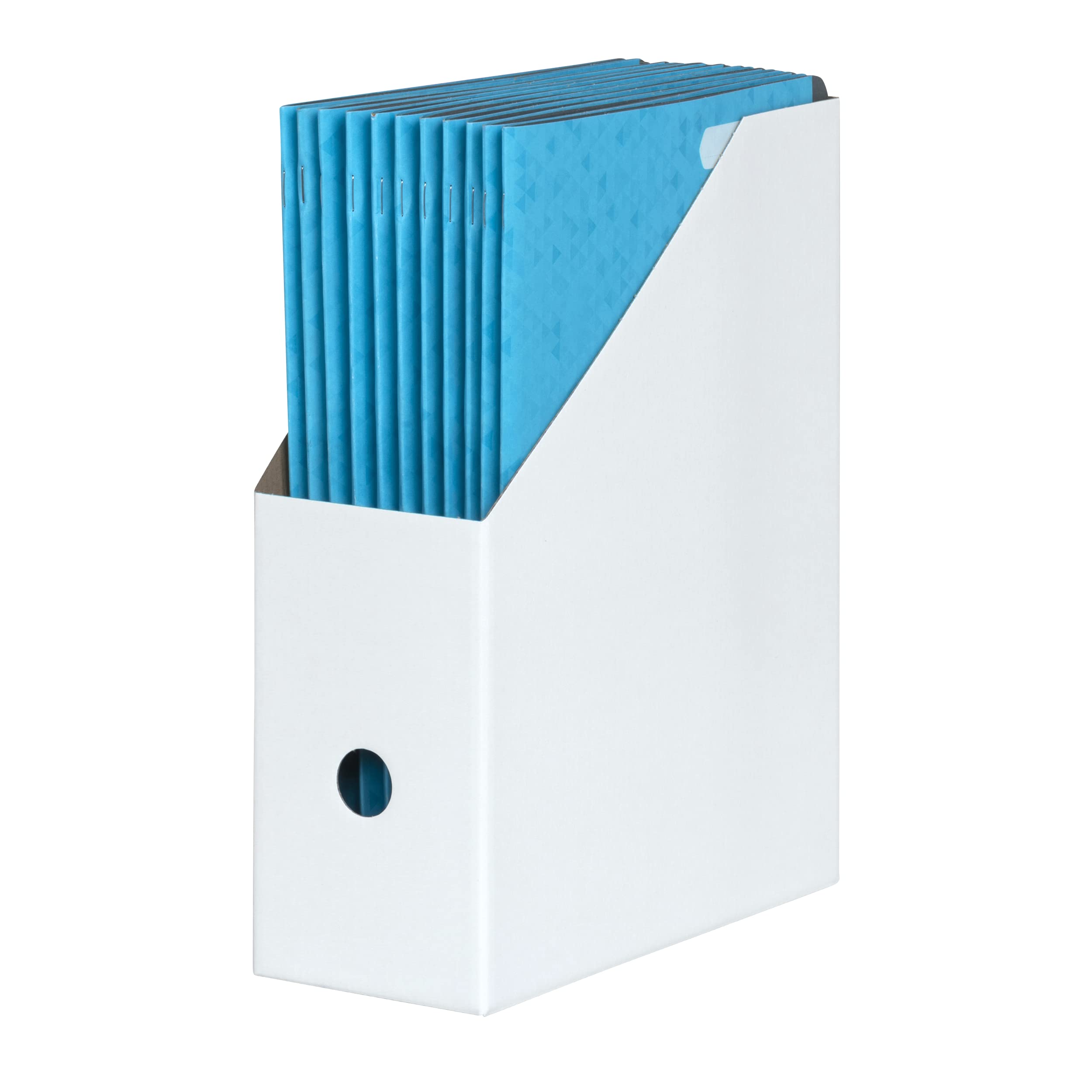 Landre Magazine File A4 Made Of Sturdy Cardboard, 7 Cm Wide, 5 Colours, Pack Of 5