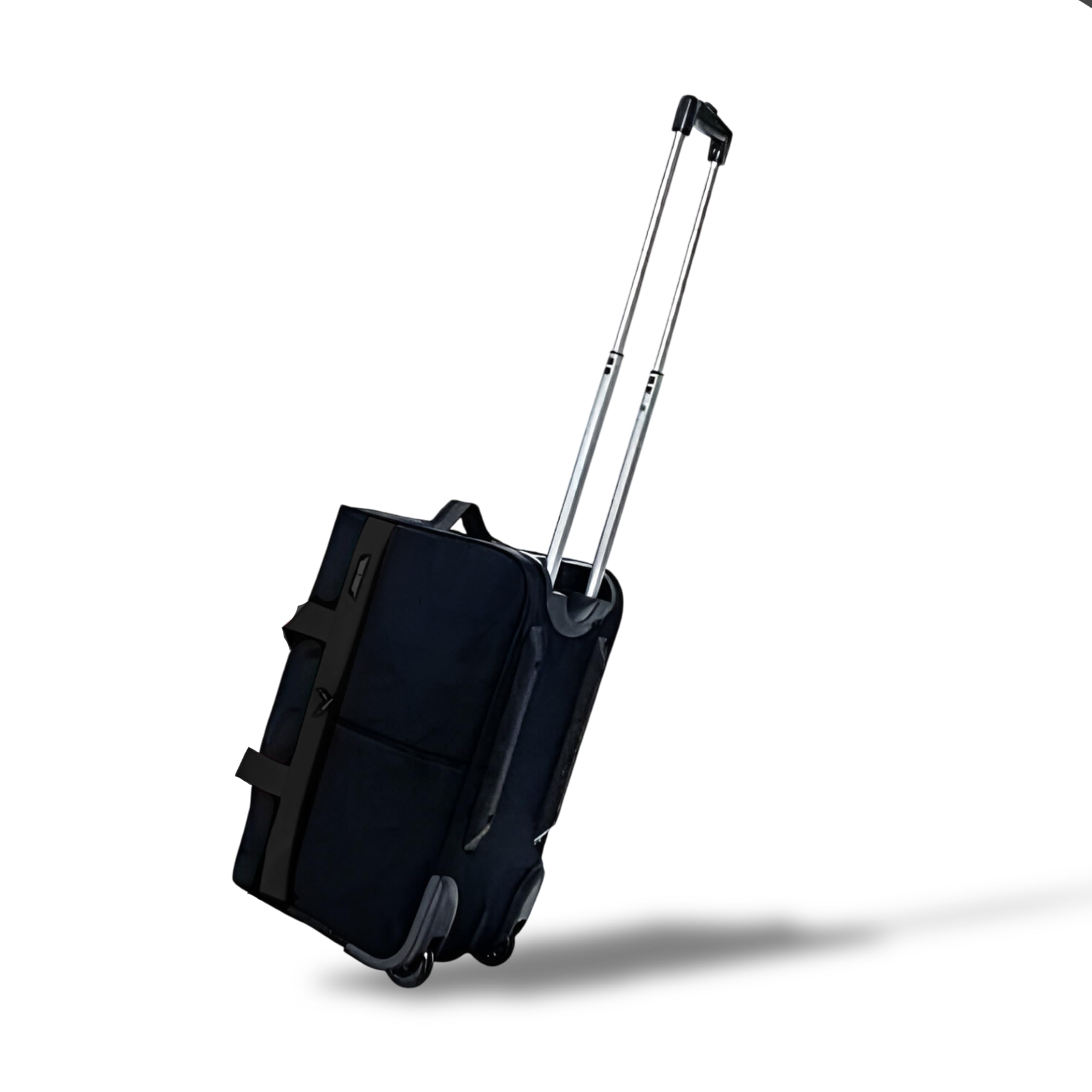 Bolsa de viaje plegable de 20 a 40 pulgadas con ruedas, ligera, 600D, maleta de mano para negocios y vacaciones, equipaje duradero, Black, 40 Inch, Maleta