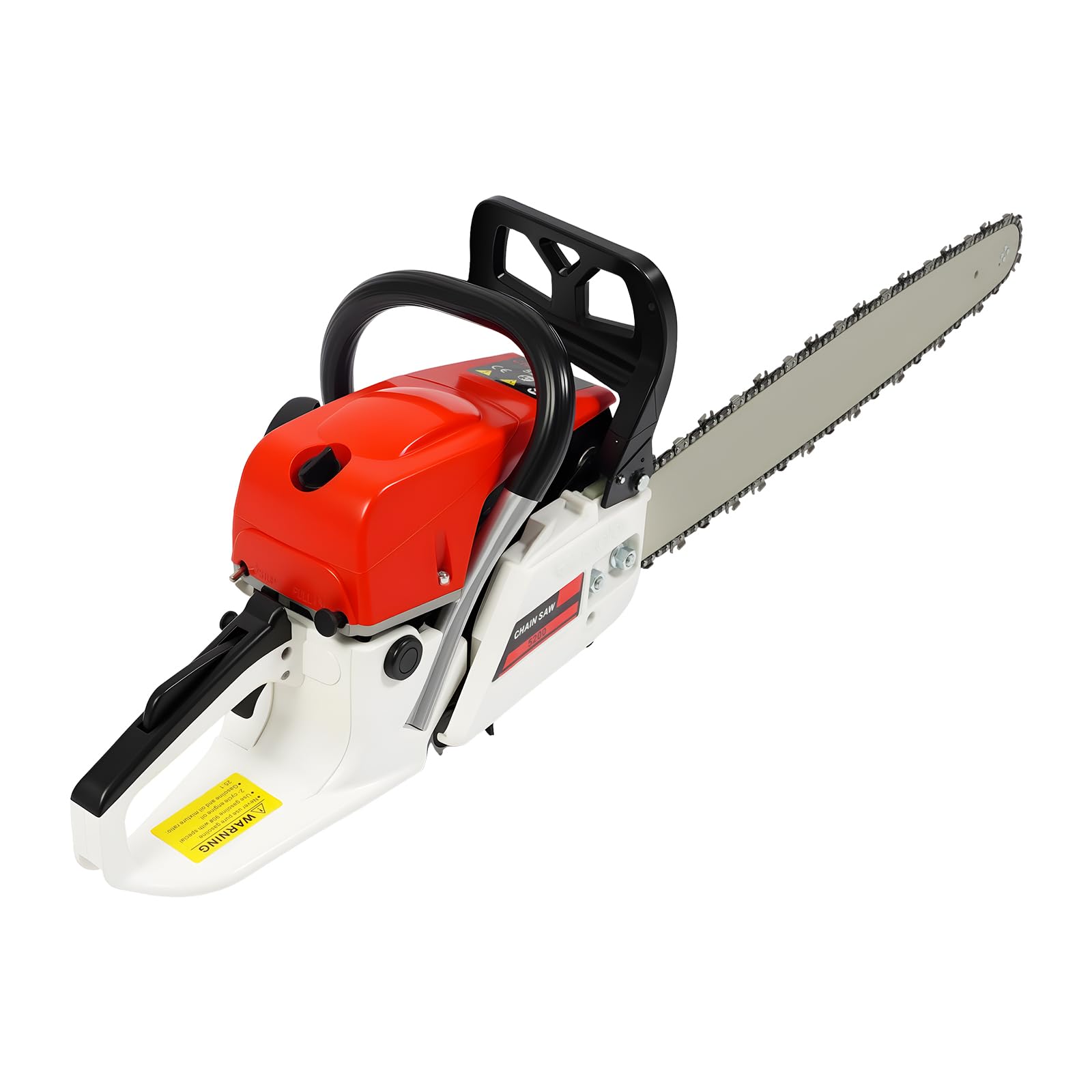 Petrol Chainsaw,Chain Saw,52CC 2.0Kw 7500RPM High-Performance Chainsaw,2-Stroke Air-Cooled Motor,with Fuel Oil Mixing Bottle,Chain Saw Set Suitable for Cutting Wood,Woodworking