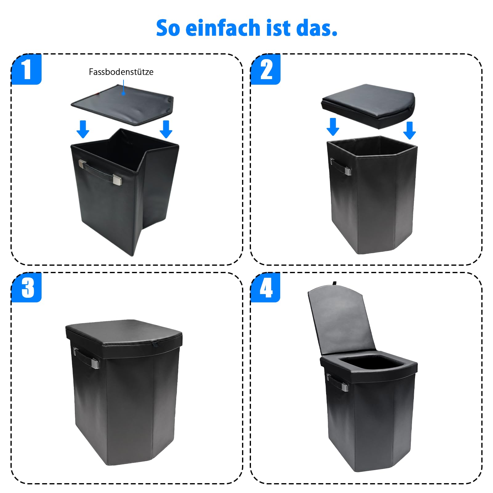 WETCEAOM Toilettes de camping, toilettes mobiles, toilettes séparées, toilettes portables pour l'extérieur ou l'intérieur, pot pliable pour le camping en voiture