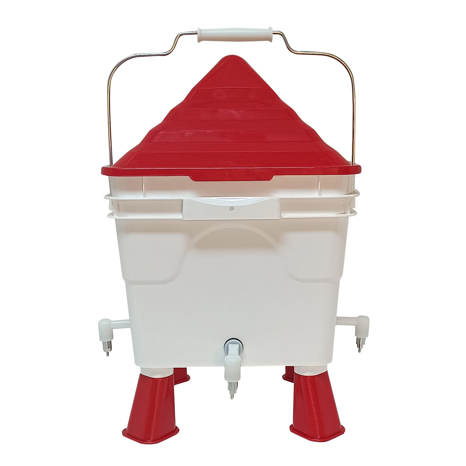 Breker Automatischer Kaninchen Tränkeeimer 8 Liter [mit 12CM ABNEHMBAREN STANDBEINEN] - Nippeltränke für Hamster, Hasen, Meerschweinchen & Kleintiere - ohne Metallkette - Einfache Reinigung