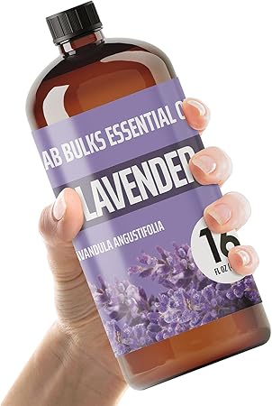Lavender Essential Oil 16 oz Bottle for Diffusers, Candles, & Home – Aromatherapy Oil 1 Pack