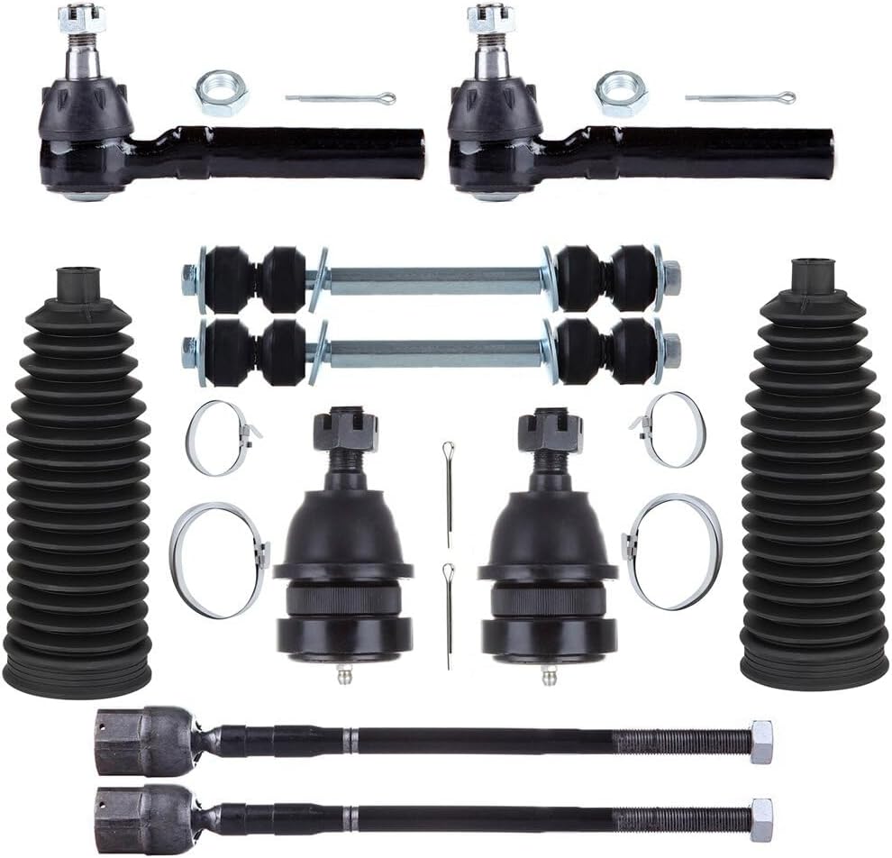OCPTY - New 10-Piece For 1994-2004 For Ford For Mustang Front Lower Ball Joint Outer Inner Tie Rod End Sway Bar End Link Steering Rack Boot