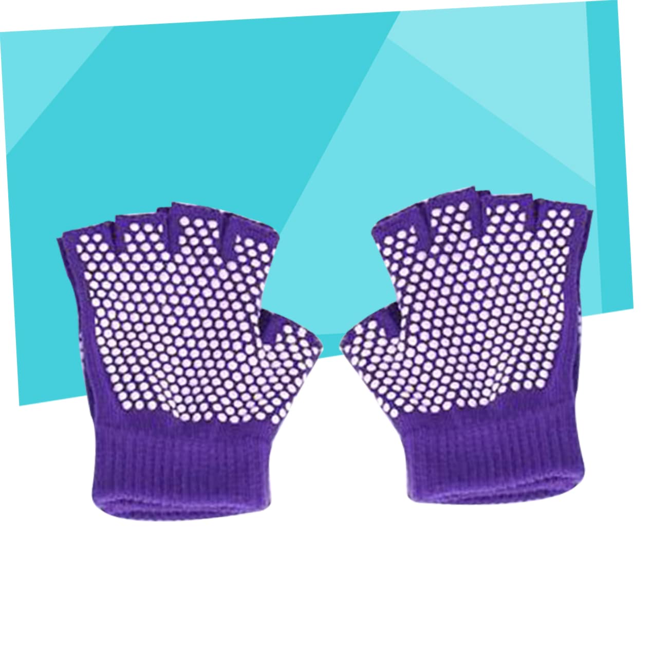 2 pezzi Guanti senza dita Guanti in maglia Guanti neri Guanti ad attrito Tavolo anti in maglia Occhielli da tennis Guanti fitness non intensivo Mezzi guanti antiscivolo Guanti in cotone Yoga