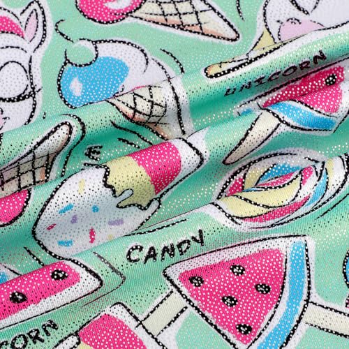 Image of EQSJIU Gymnastics Leotards for Girls Kids Rainbow Mosaic Mermaid Butterfly Stars Leopard Galaxy Tie Dye Cosmos Leopard