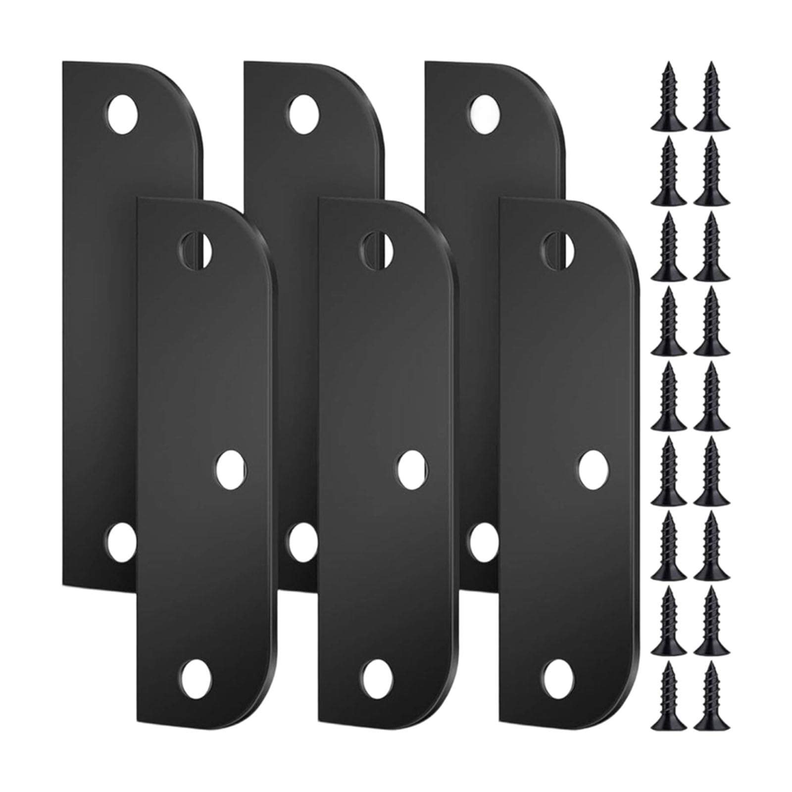 Kaeltsyn Black Type Stainless Steel Hinges Shims Door Wooden Accessories Strikes Plate For Home Renovation Kitchen Cabinet Door Hinges Mounting Spacers