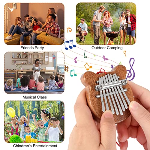 Mini piano à pouce Kalimba en forme d’ours à 8 touches en bois pour adultes, enfants et débutants - Les Beatles, Paul McCartney, John Lennon, RIngo Starr, George Harrison Mini piano à pouce Kalimba en forme d'ours à 8 touches en bois pour adultes, enfants et débutants – Image 5
