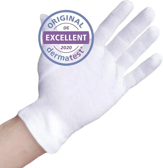 Gants coton pharmacie Well B4 pour peau sèche et sensible - Paquet de 3