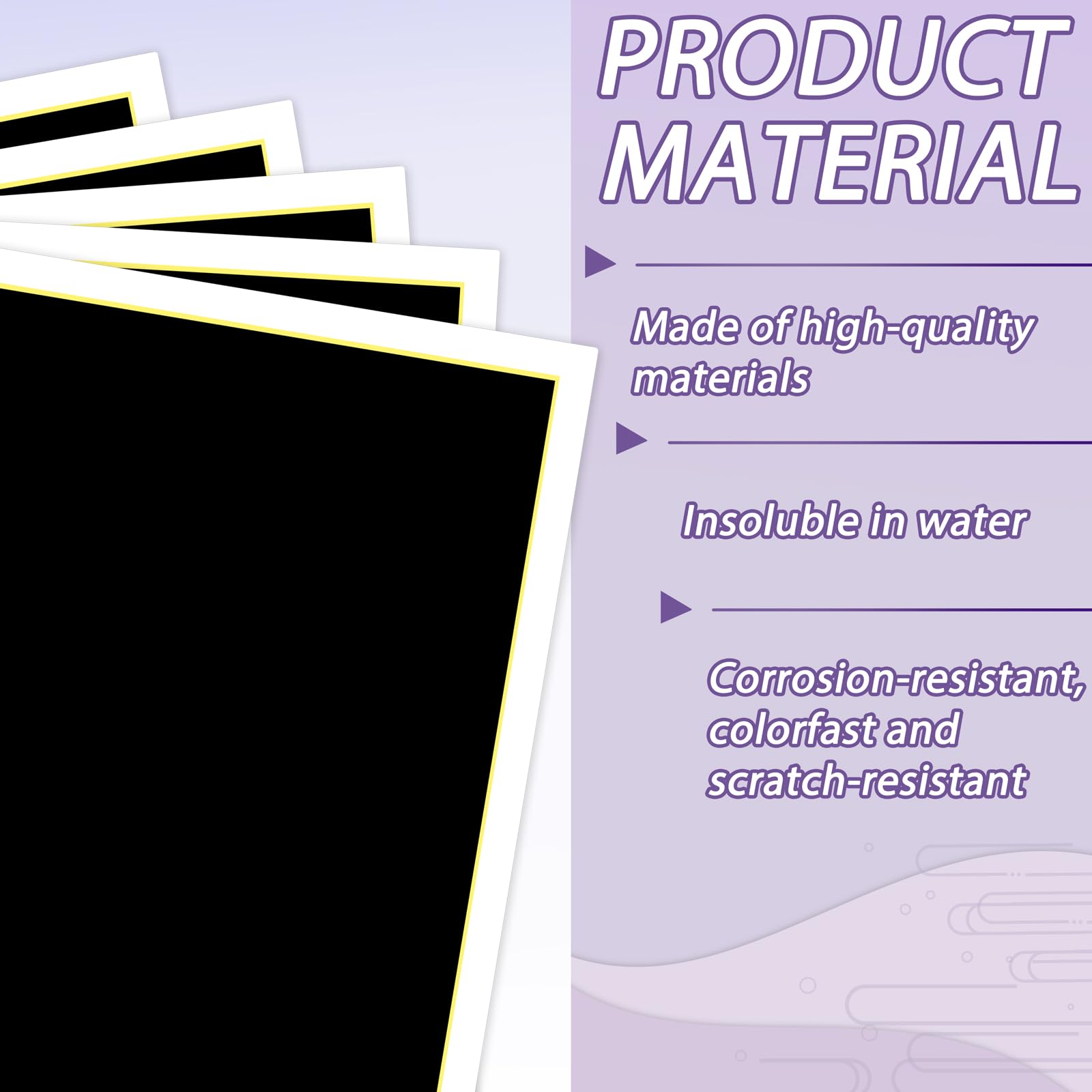 2 piezas de papel de grabado láser de 15.3 x 10.6 pulgadas, papel de grabado láser para cerámica, vidrio, metal, corte láser y grabado para manualidades (negro)