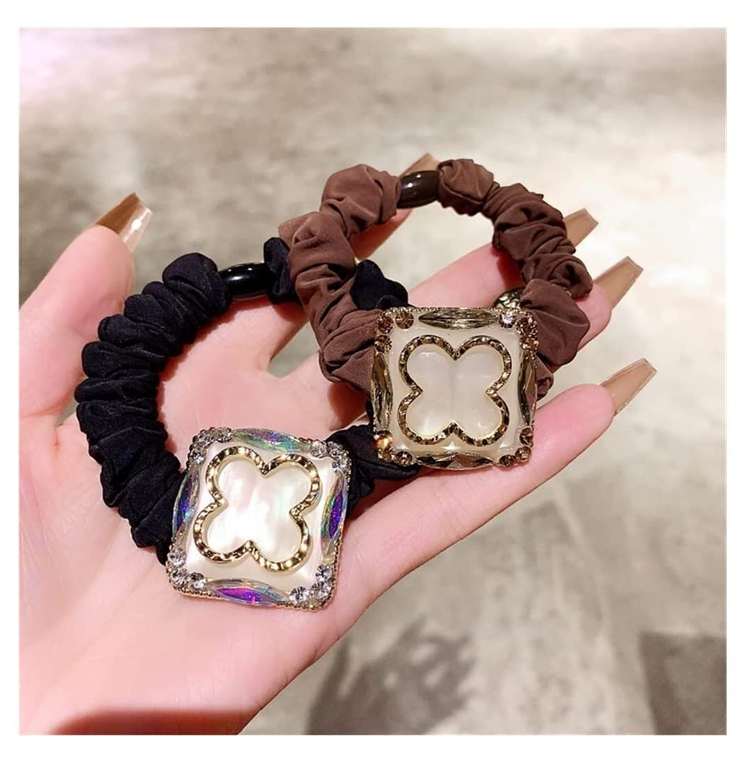 Miękkie Gumki Włosów 2 Szt. Rhinestone Glitter Świecące Kokardy Do Włosów Gumki Opaski Grube Hairbands Akcesoria
