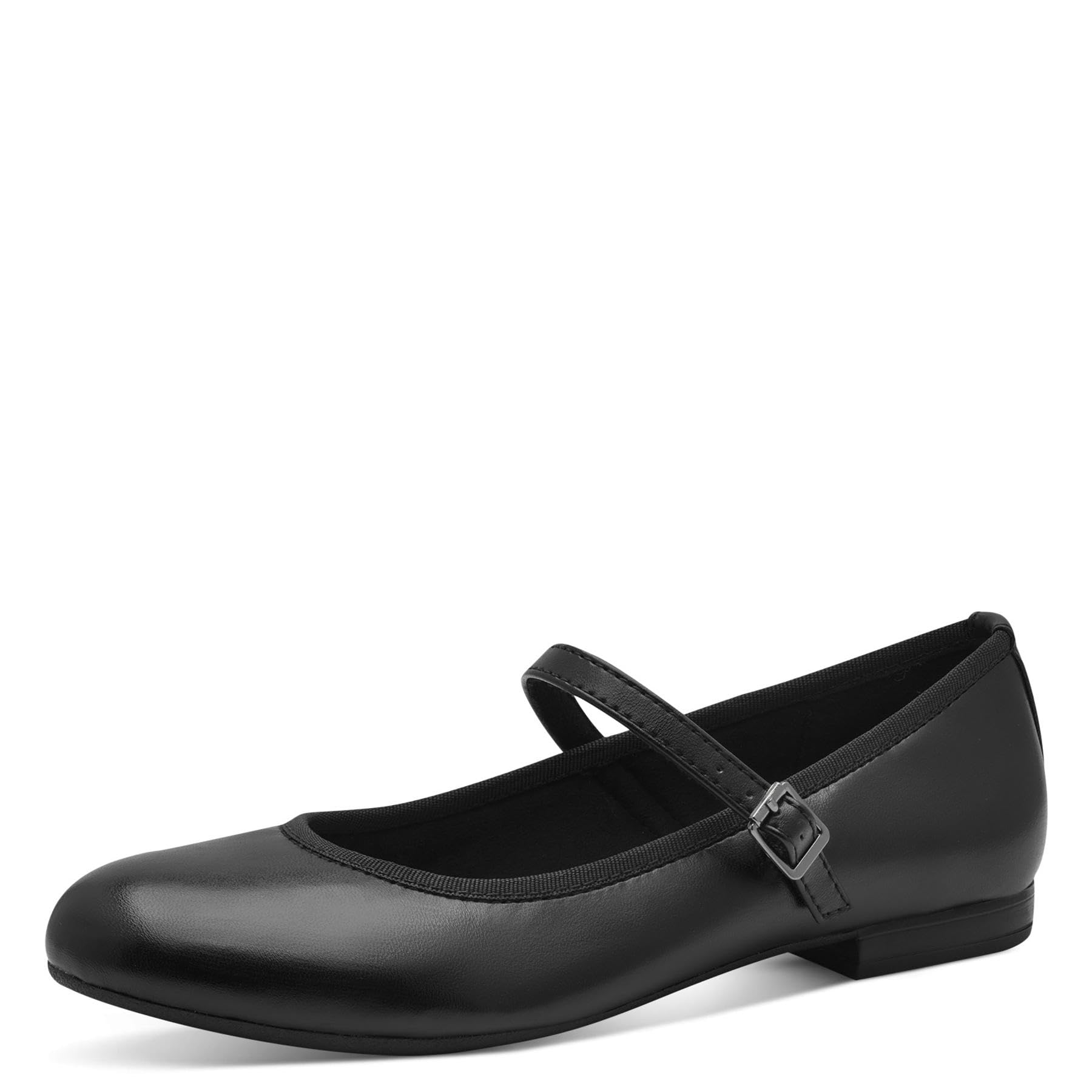 Marco Tozzi Women's Ballet Flats with Straps, Vegan, Black (Black Nappa), 8 UK
