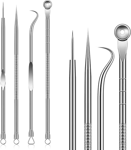 Herramienta de eliminación de puntos negros, kit de herramientas extractoras de espinillas, utilizado para eliminar puntos negros, acné, comedona,