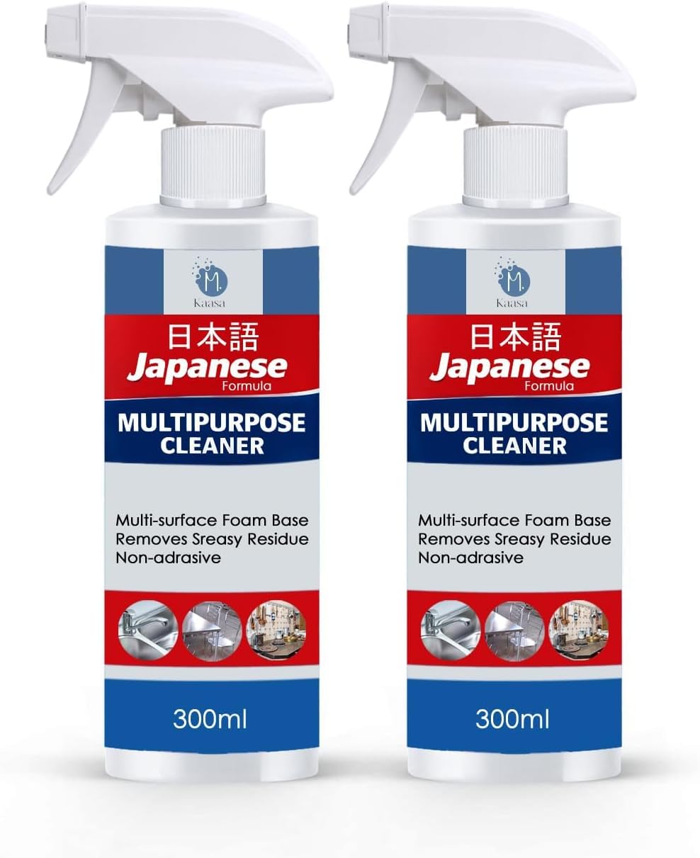 Japanese Multipurpose Cleaner Oxalic Stain Removal Spray for Tiles, Sink, Bathroom, Floors & Hard Surfaces, Easy-to-Use Spray Bottle for Household Surface Cleaning 300ml (PACK 0F 02)