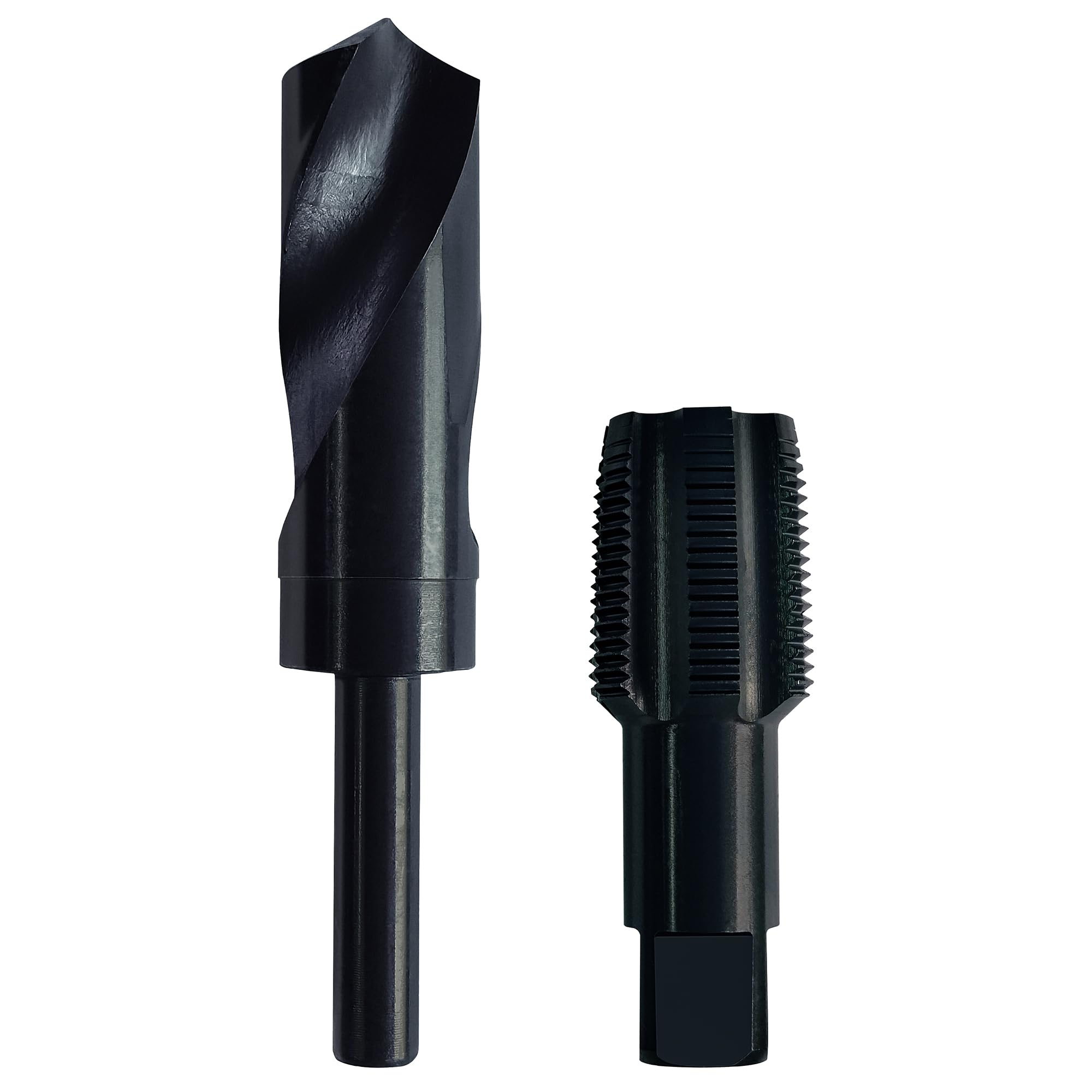 RURITKIT 1"-11-1/2 NPT Pipe Tap and 1-5/32" drill Set, Carbon Steel Hand Threading Plumbing Tap Set for Plumbers Mechanics DIY Thread cutting tools