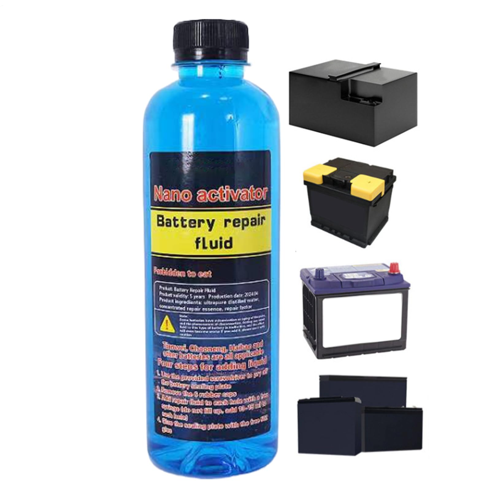 Solution pour la réparation de Batteries - 500 ML de Liquide de Restauration de Batterie et de désulfateur - pour Automobile, véhicules, mécanique, intérieur et extérieur