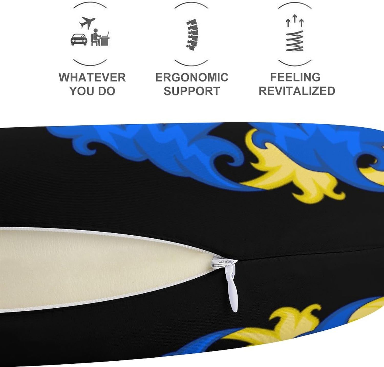 Jagiellonian Dynasty Coat of Arms Funny Travel Pillow U Shaped Memory Foam Neck Pillows Portable for Flight Car Home Office