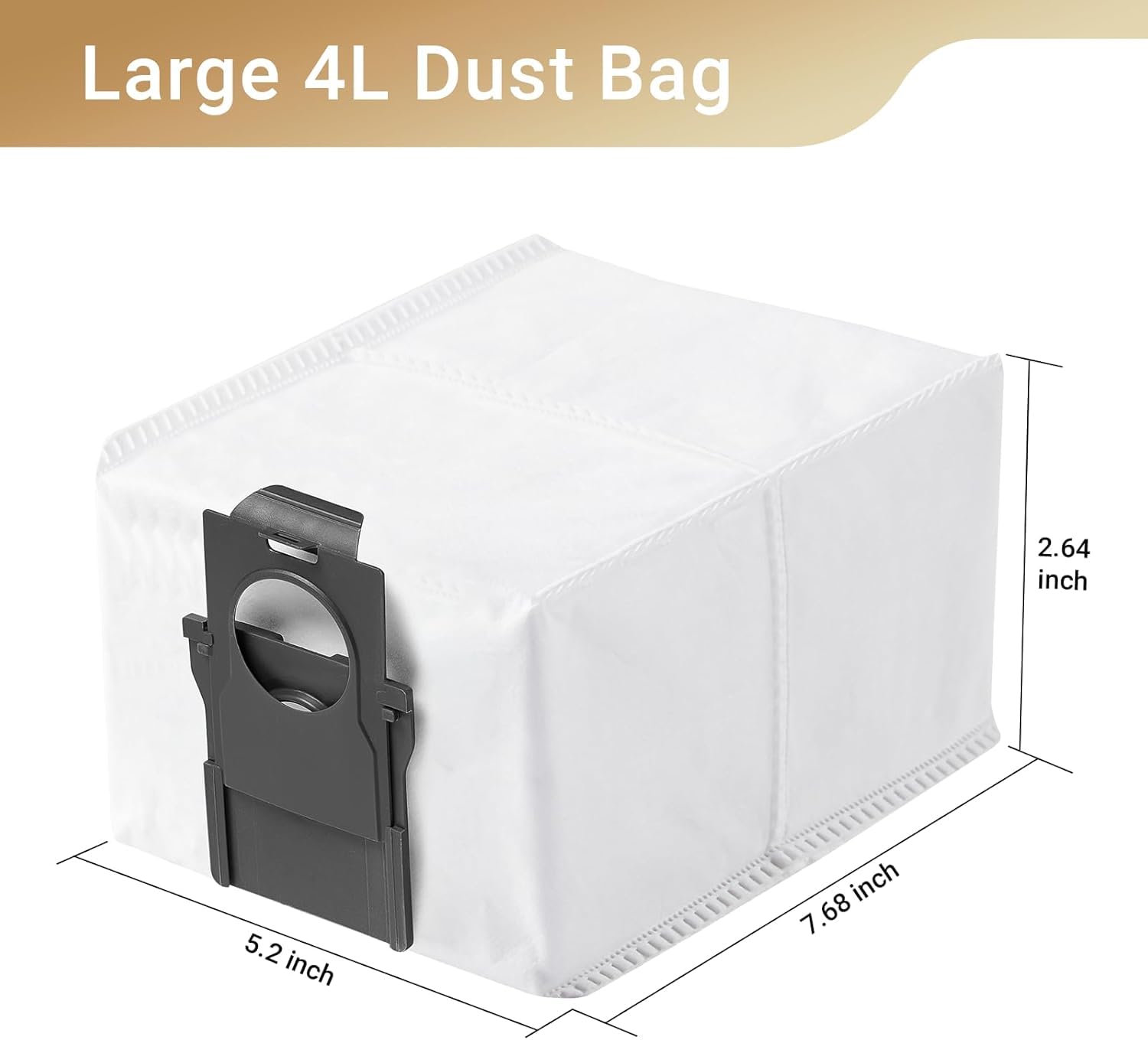 dreame Bolsas de aspiradora para robot, bolsas de aspiradora de 4 L para recoger cabello, suciedad, polvo y desechos (3 piezas) para L10s Plus / L10s Pro Gen2/D10 Plus Gen2