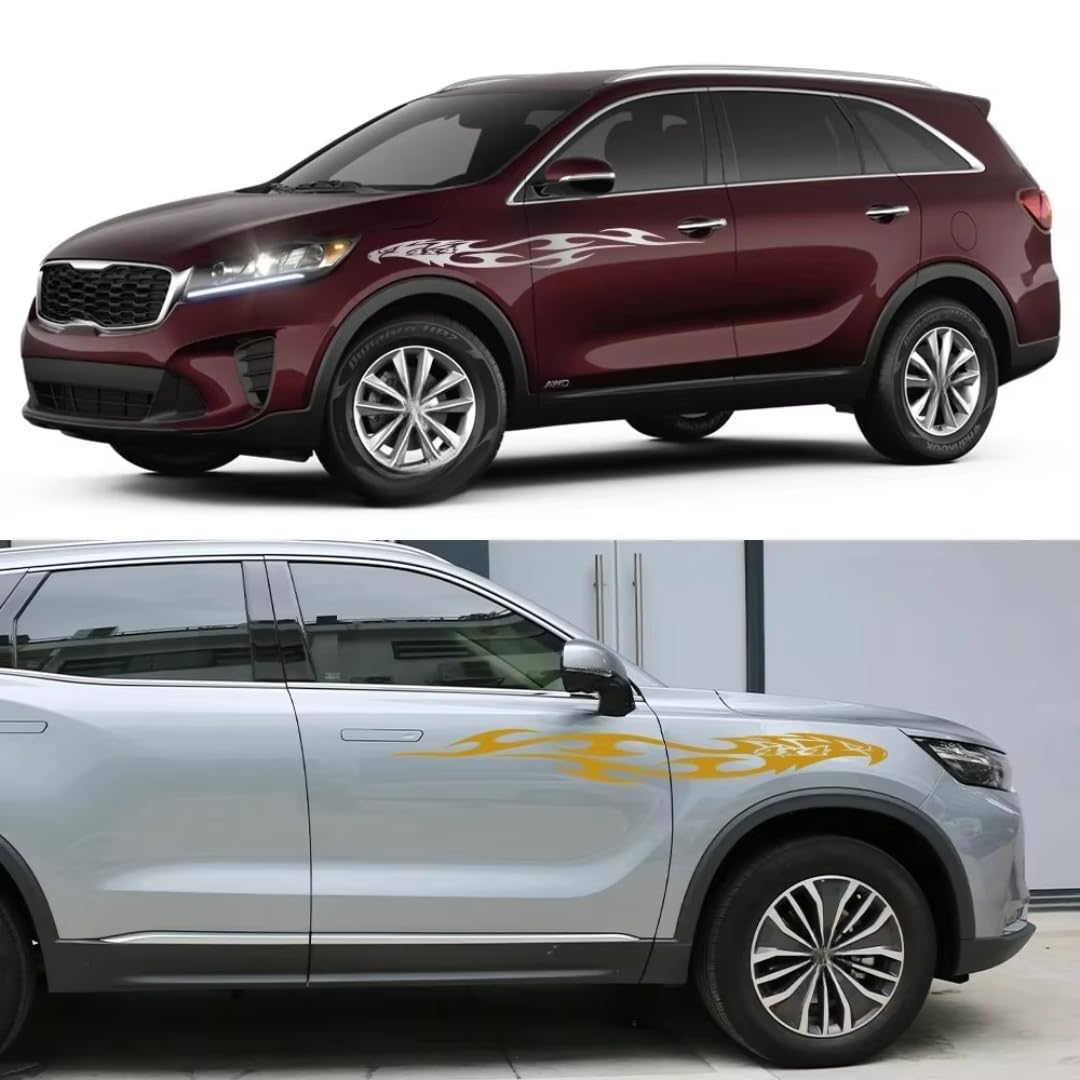 Do samochodów SUV Pickup Truck Samochód Talia Naklejki Auto Sport Styl Grafika Dekoracja Kalkomania (Kolorowy Laser)