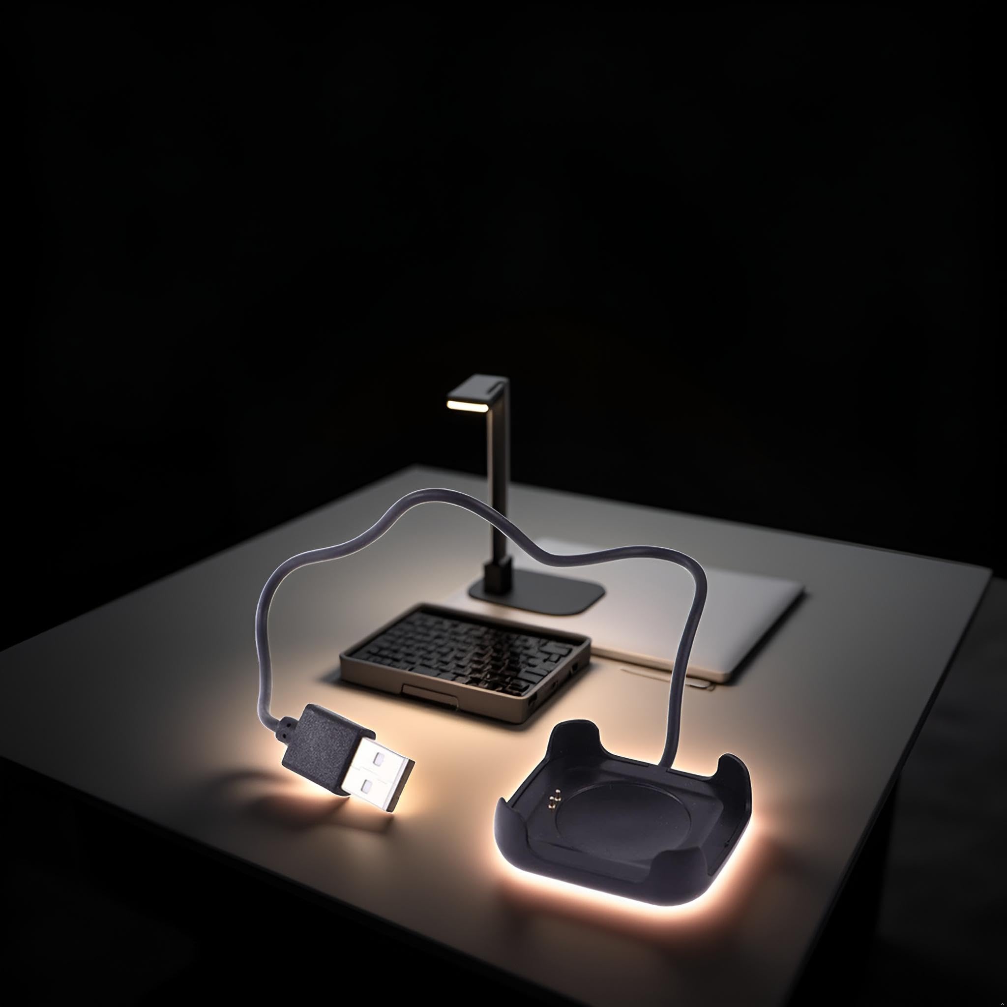 Câble de charge noir pour montre intelligente HW22 - Chargeur magnétique - Support USB - Câble de charge rechargeable - Câbles et chargeurs - Accessoires de montre intelligente (30 cm)