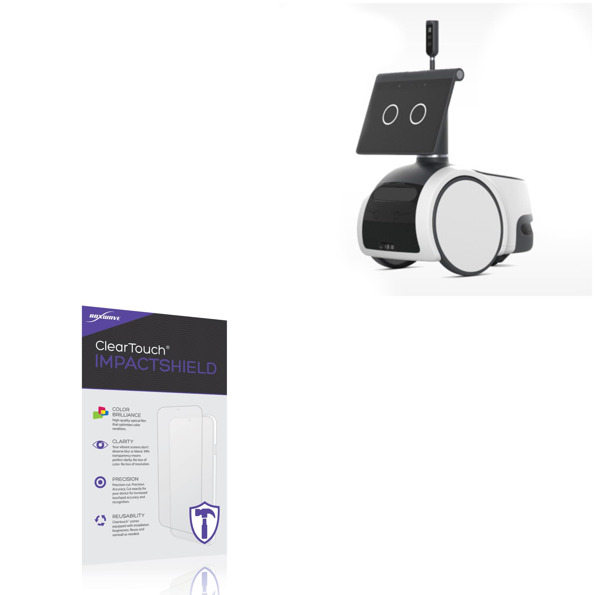 BoxWave Screen Protector Compatible with Amazon Astro - ClearTouch ImpactShield (2-Pack), Impenetrable Screen Protector Flexible Film