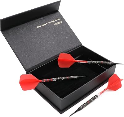 CUESOUL Handlebar Grip 18g 90% Tungsten Soft Tip Dart Set with Oil Paint Finished and Unifying ROST T19 Flight