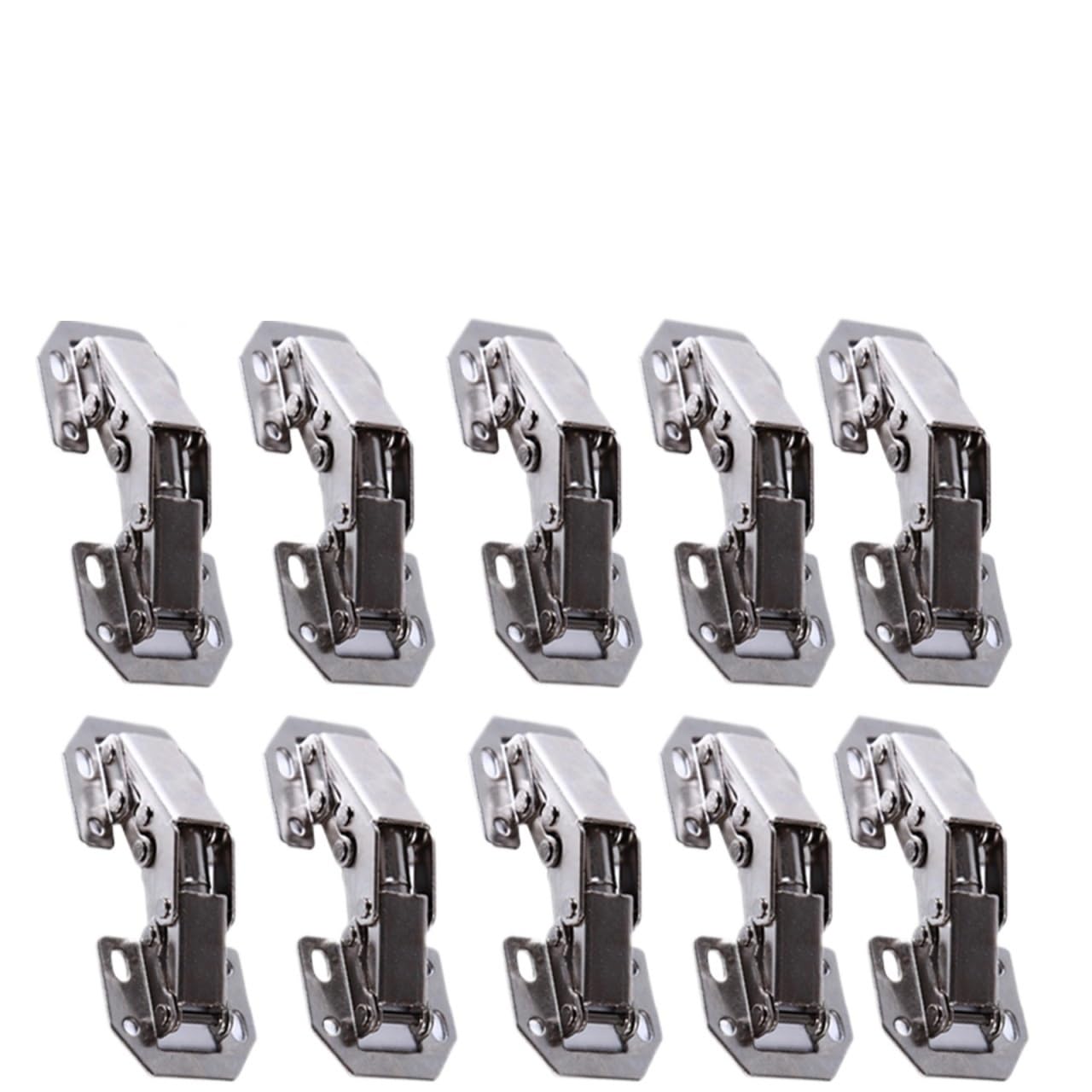 Cidegoo 10Pcs Cabinet Hinges Cabinet Hinge 90 Degree No-Drilling Hole Cupboard Door Hinges Furniture Hardware For Cupboard Furniture(10Pcs)