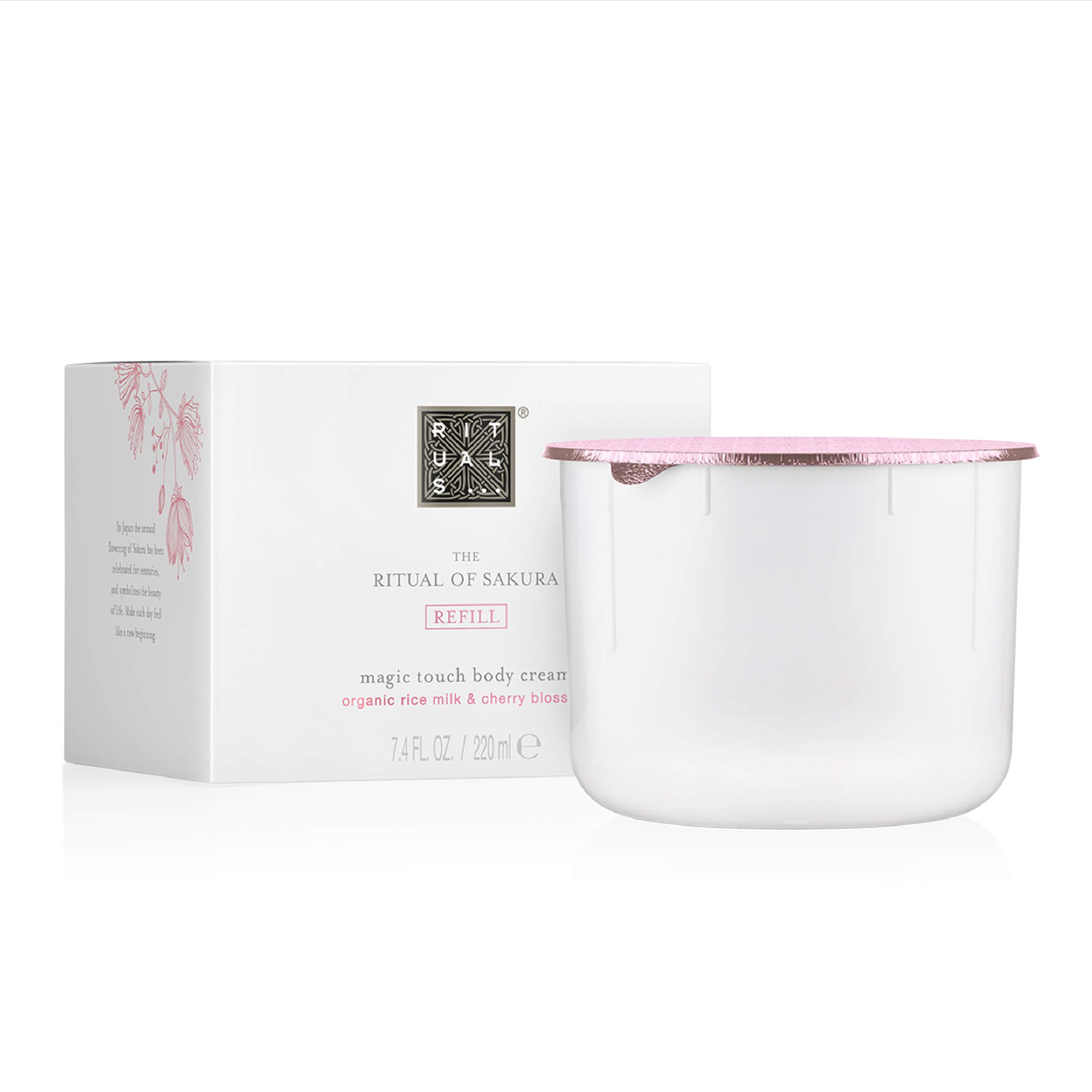RITUALS Recambio de crema corporal de The Ritual of Sakura, 220 ml - Con leche de arroz, flor de cerezo, antioxidantes, vitamina E y centella asiática - Propiedades nutritivas y renovadoras de la piel