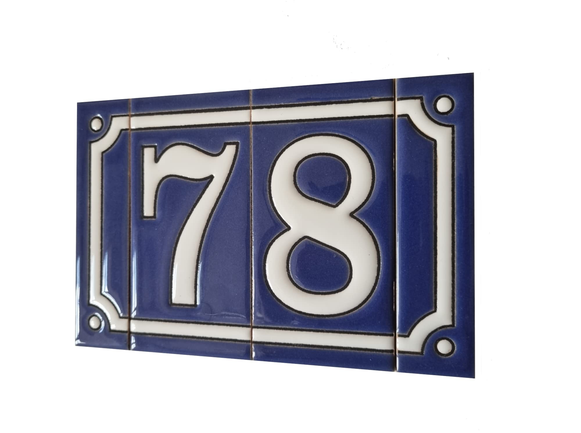 Traditioneel Delfts Blauw Huisnummer Cijfer 6
