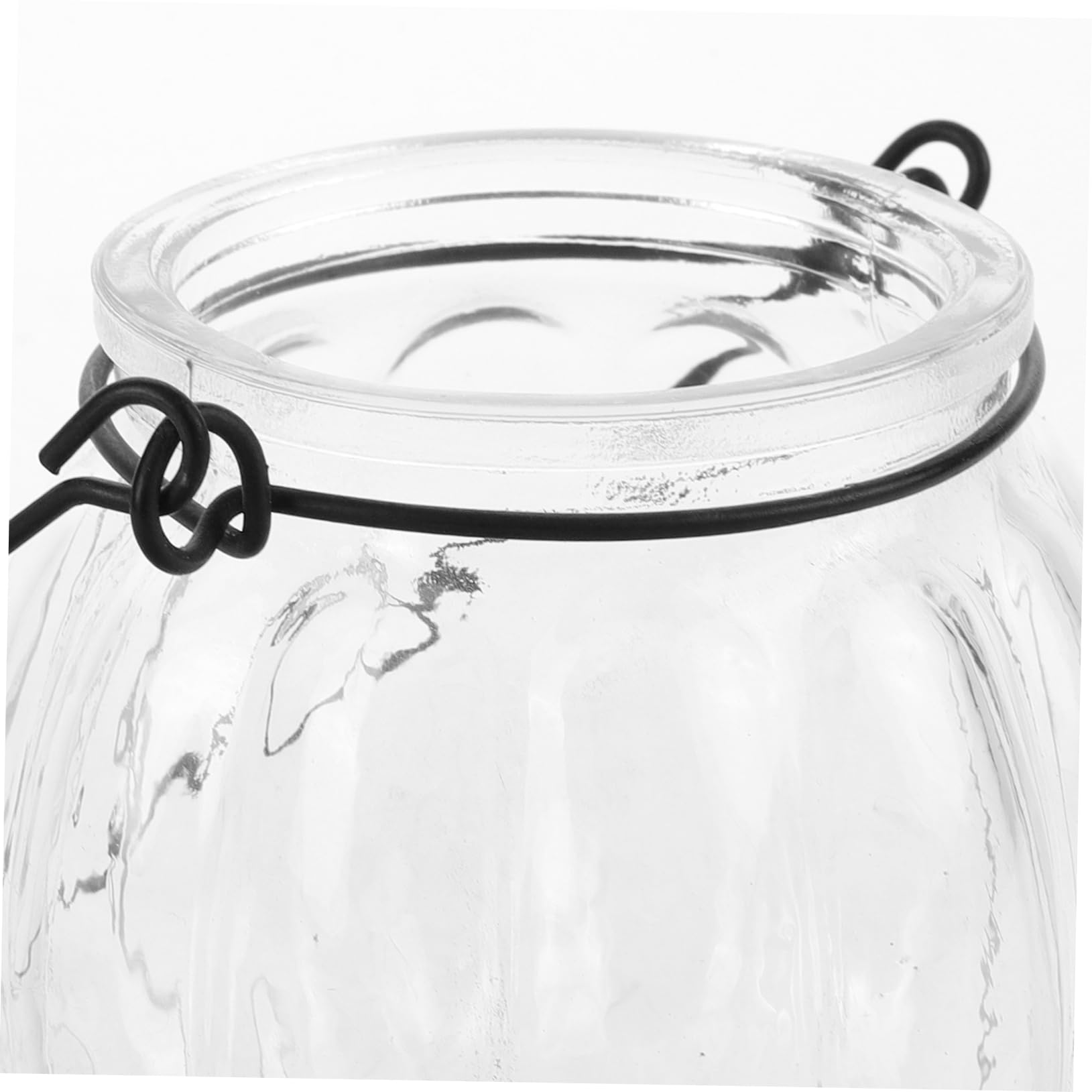 MAGICLULU 4 Uds Taza De Vela Portavelas Artesanal De Vidrio Tarro De De Vidrio Taza De Portas Transparente Tarro De Transparente Portas Colgante Portas para Luz De Té