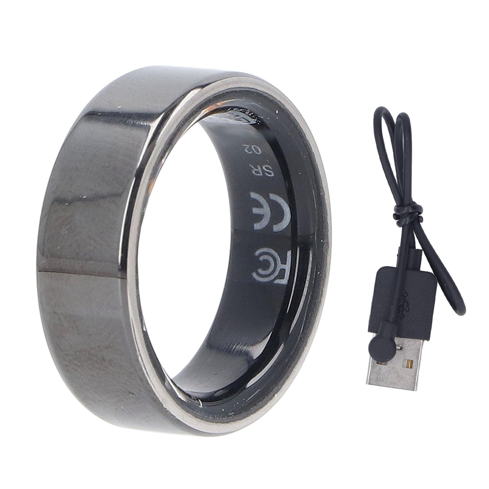 Anneau de Moniteur de Sommeil, Anneau de santé Intelligent, Moniteur de Pas de Température, Portable en Acier Inoxydable, Antirouille pour le Sport