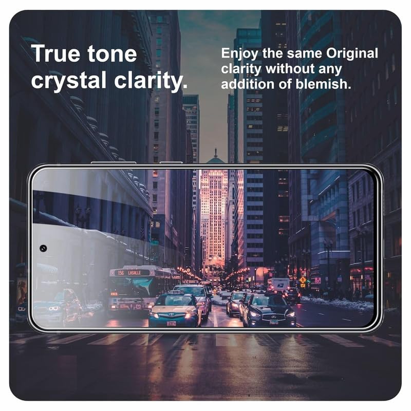 Image of TANTEK TitanGuard Tempered Glass Screen Protector Guard for Samsung Galaxy M54 5G / Galaxy F54 5G - 9H Hardness, Military Grade, Anti-Static, Easy Installation Kit - 1 PACK