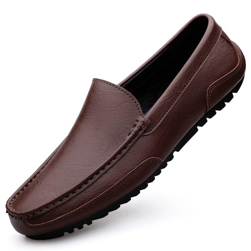 Men's Loafers Shoes Leather Driving Style Loafer Solid Color Anti-Slip Lightweight Slip Resistant Party Slip-ons