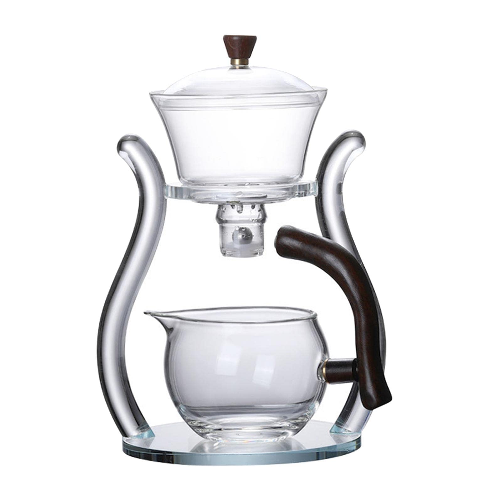 vfdaSWQQ Tea set, Magnetic Water Diversion Teapot Kungfu Tea Making Cup Semi-Automatic Maker Teapots