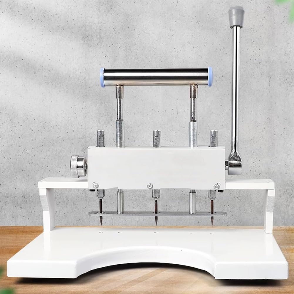 Perforatrice manuale a 3 fori per carichi pesanti, perforatrice da tavolo per raccoglitori, spessore di punzonatura 30 mm, distanza tra i fori 83 mm, per materiale scolastico per ufficio domestico