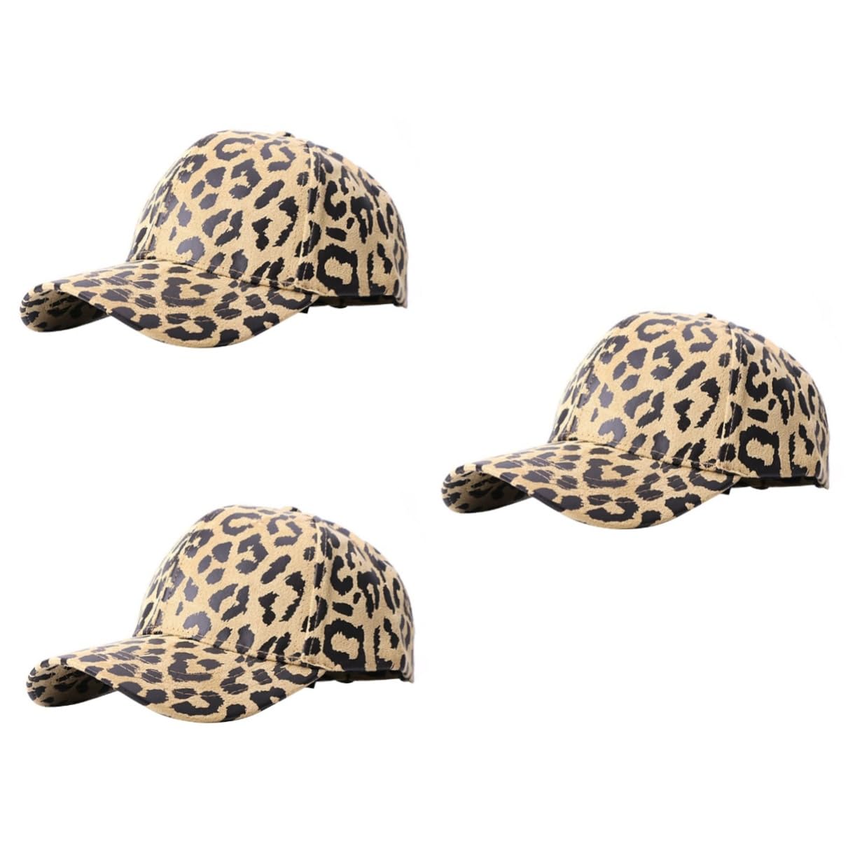 Parasole Cappello Anti UV Baseball di Cotone Cappello da Baseball Donna Leopard