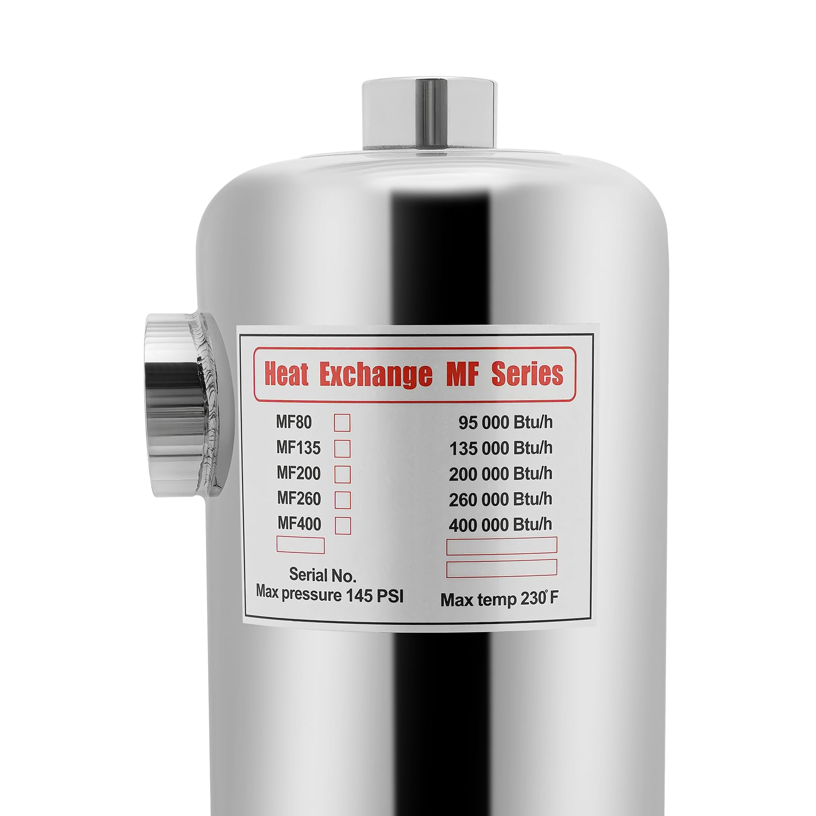 Échangeur de chaleur pour piscine Échangeur de chaleur pour bassin de piscine 60Kw Chauffage de piscine Réchauffeur de piscine Échangeur de chaleur en acier inoxydable pour système de piscine, débit