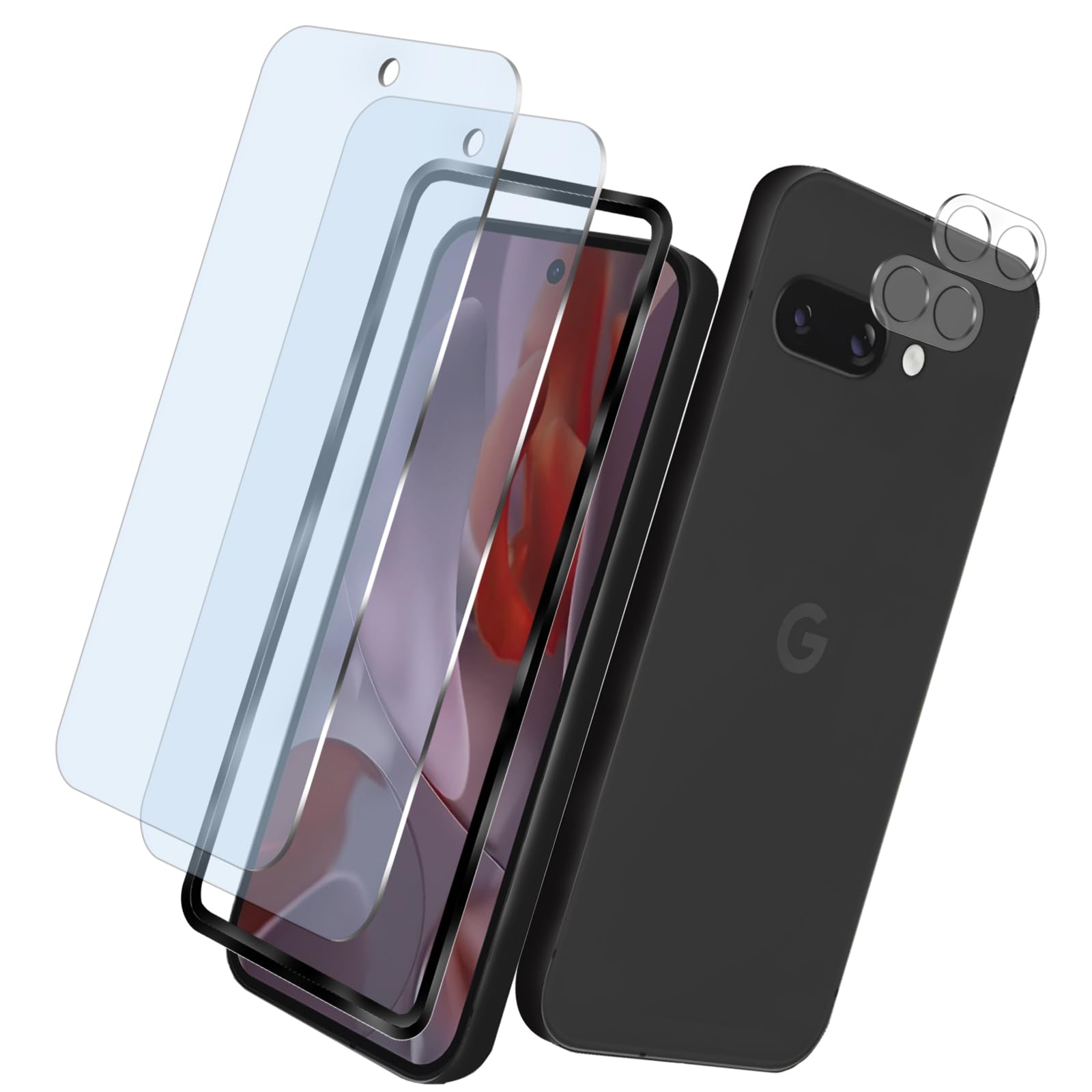 対応 Google Pixel 9A ガラスフィルム +カメラフィルム Pixel 9A 用の保護フィルム 視力を保護 目の疲れ軽減 貼り付け簡単 【専用ガイド枠付き】自動吸着 気泡 防 止飛散防止 対応 グーグル 9A 液晶保 護 シート衝撃吸収 撥油性 指紋防止 超高タッチ感度 硬度9H 対 応 グーグル 9A フィルム 耐衝撃 高透過率耐衝撃 汚れに強い 保 護フィル ムPCduoduo【2* ブルーライトカットガラスフィルム + 2* レンズ保護フィルム】